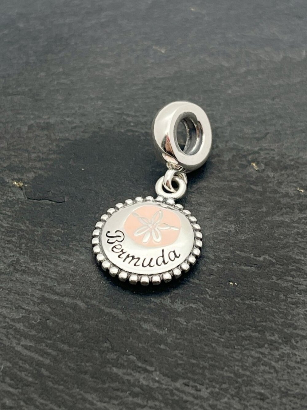Pandora Bermuda Sand Dollar Dangle Charm Sterling Silver Jewelry
